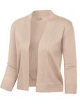 Grace Karin 3/4 Sleeve Knit Cropped Cardigan