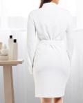 NY Threads Women's Lightweight Waffle Bathrobe, White