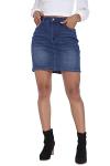 Stylish Blue Stretch Denim Mini Skirt for Women