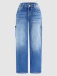 Mid Rise Straight Leg Boyfriend Jeans for Women