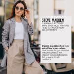 Steve Madden Women's Long Khaki Faux Wool Trench