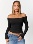 Trendy Off-The-Shoulder Crop Top for Women
