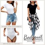 5-Pack Women’s Short Sleeve Casual Bodysuits
