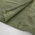 Knee Length Army Green Denim Skirt for Women