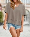 Cicy Bell Women's Summer V-Neck Casual T-Shirt