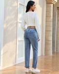 Luvamia High Waisted Ripped Boyfriend Jeans for Women