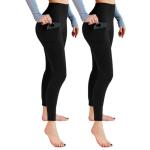 High Waisted Yoga Leggings with Pockets - 2 Pack