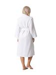 Lightweight Waffle Cotton Bathrobe for Women - White