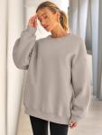 Oversized Fleece Crewneck Hoodie for Women