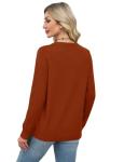 Caramel Cashmere Knit Long Sleeve Sweater for Women