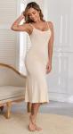 Adjustable Spaghetti Strap Long Slip Dress for Women