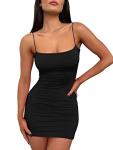 LILLUSORY Women's Black Mini Bodycon Dress