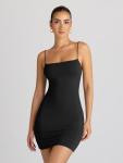 LILLUSORY Women's Black Mini Bodycon Dress