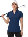 Women's V-Neck Polo Shirt with SPF Protection