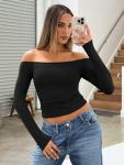 Trendy Off-The-Shoulder Crop Top for Women