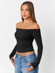 Trendy Off-The-Shoulder Crop Top for Women
