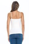 Basic White Adjustable Spaghetti Strap Cami Top