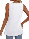 Women’s White Peplum Tank Top for Summer
