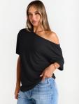 Trendy Off-Shoulder Oversized Summer T-Shirt for Women
