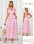 Grace Karin Pink Floral Sleeveless Sundress
