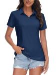 Women's V-Neck Polo Shirt with SPF Protection