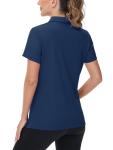 Women's V-Neck Polo Shirt with SPF Protection
