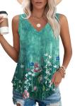Floral Plus Size Sleeveless Summer Tank Top