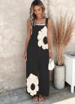 Floral Sleeveless Jumpsuit with Pockets for Summer