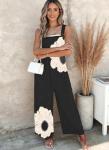 Floral Sleeveless Jumpsuit with Pockets for Summer