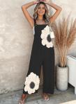 Floral Sleeveless Jumpsuit with Pockets for Summer