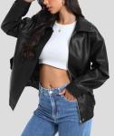 Casly Lamiit Women's Oversized Faux Leather Jacket