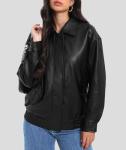 Casly Lamiit Women's Oversized Faux Leather Jacket