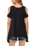 Beluring Women’s Cold Shoulder V Neck Tunic Top