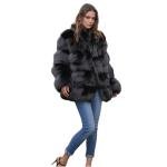 Lisa Colly Women's Black Faux Fur Winter Coat