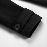 Ylingjun Women’s Black Wool Double Breasted Coat