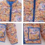 Omoone Women's Floral Cropped Puffer Jacket