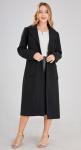 Chouyatou Women's Black Mid-Length Wool Blend Coat