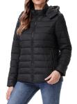 Women's Lightweight Waterproof Puffer Jacket, Black