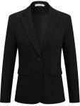 Kelyaa Women's One Button Blazer with Pockets