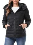 Women's Lightweight Waterproof Puffer Jacket, Black