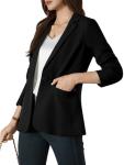Kelyaa Women's One Button Blazer with Pockets