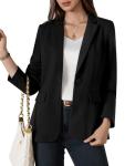 Kelyaa Women's One Button Blazer with Pockets