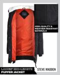Steve Madden Women's Black Puffer Parka Jacket