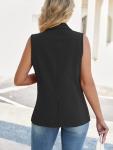Mina Sleeveless Black Summer Tops for Women