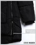 Steve Madden Women's Black Puffer Parka Jacket