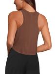 LASLULU Women's Sleeveless Athletic Crop Top