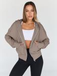 Chic Full Zip Cropped Hoodie for Women
