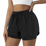 Yevrimow Women's High-Waisted 2-in-1 Running Shorts