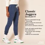 Fleece Jogger Sweatpants for Women, Navy, Plus Size