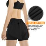 Yevrimow Women's High-Waisted 2-in-1 Running Shorts